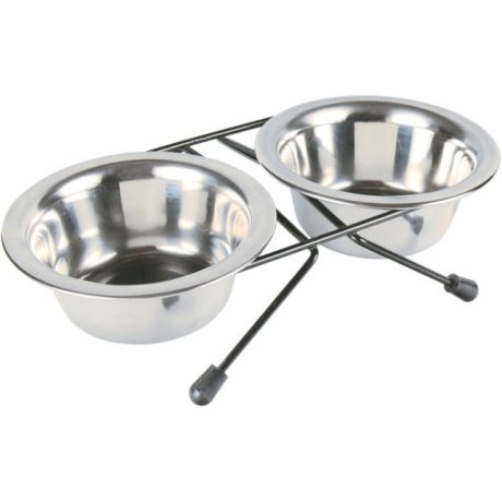 Trixie Dubenėlių kompl., nerūd. plienas-metalas, 2x0.2 l, ø 11 cm-24x6x14 cm